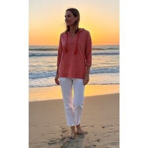 Coolibar UPF 50+ Womens Key Colony Beach Baja Bamboo Hoodie Womens Size XS